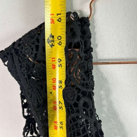 Lovers+Friends Womens Asymmetrical Festive Long Embroidered Dress Black Size L - Picture 3 of 12